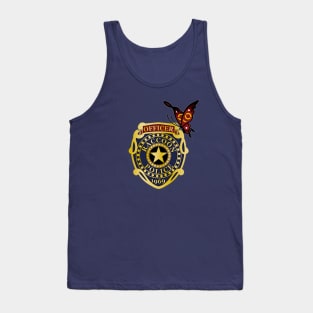 Raccoon City Police Officer Badge + Red Butterfly Tank Top